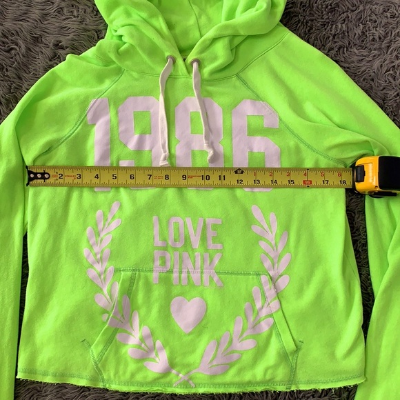 VS PINK NEON GREEN SWEAT SET WOMENS - Picture 8 of 13